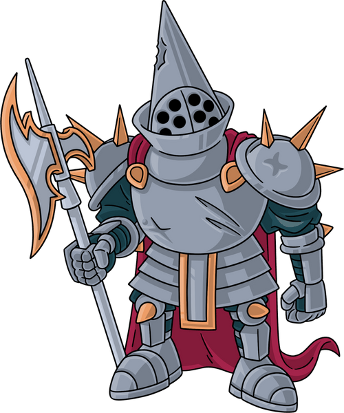 Cone Knight Concept Illustration