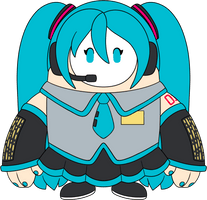 Hatsune Miku x Fall Guys Plush (9in)