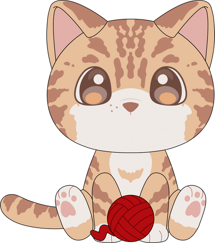 Playful Cat Plush (9in)