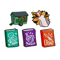 Tiny Bookshop Pin Set