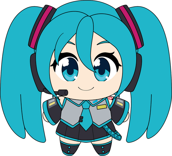 Hatsune Miku Keychain (5in)