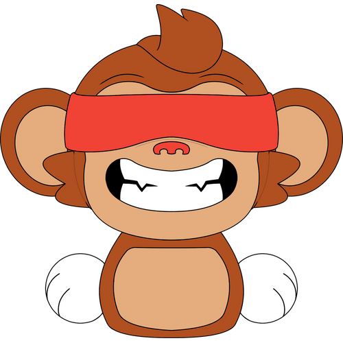 Blind Monkey Plush (9in) Concept Illustration