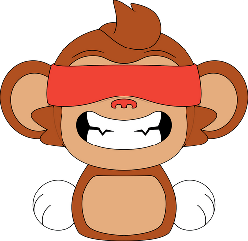 Blind Monkey Plush (9in) Concept Illustration