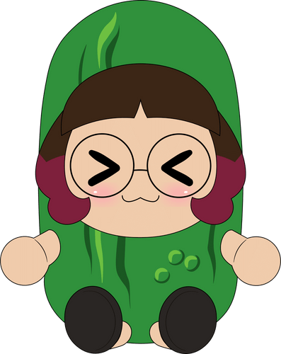 Skeptical Pickle Plush (9in)
