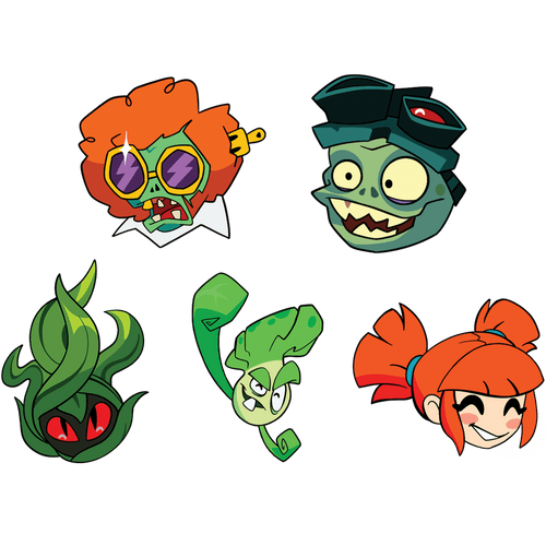 Concept of Plants vs Zombies Pin Set