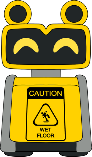 Concept of Wet Floor Bot Shoulder Rider (6in)