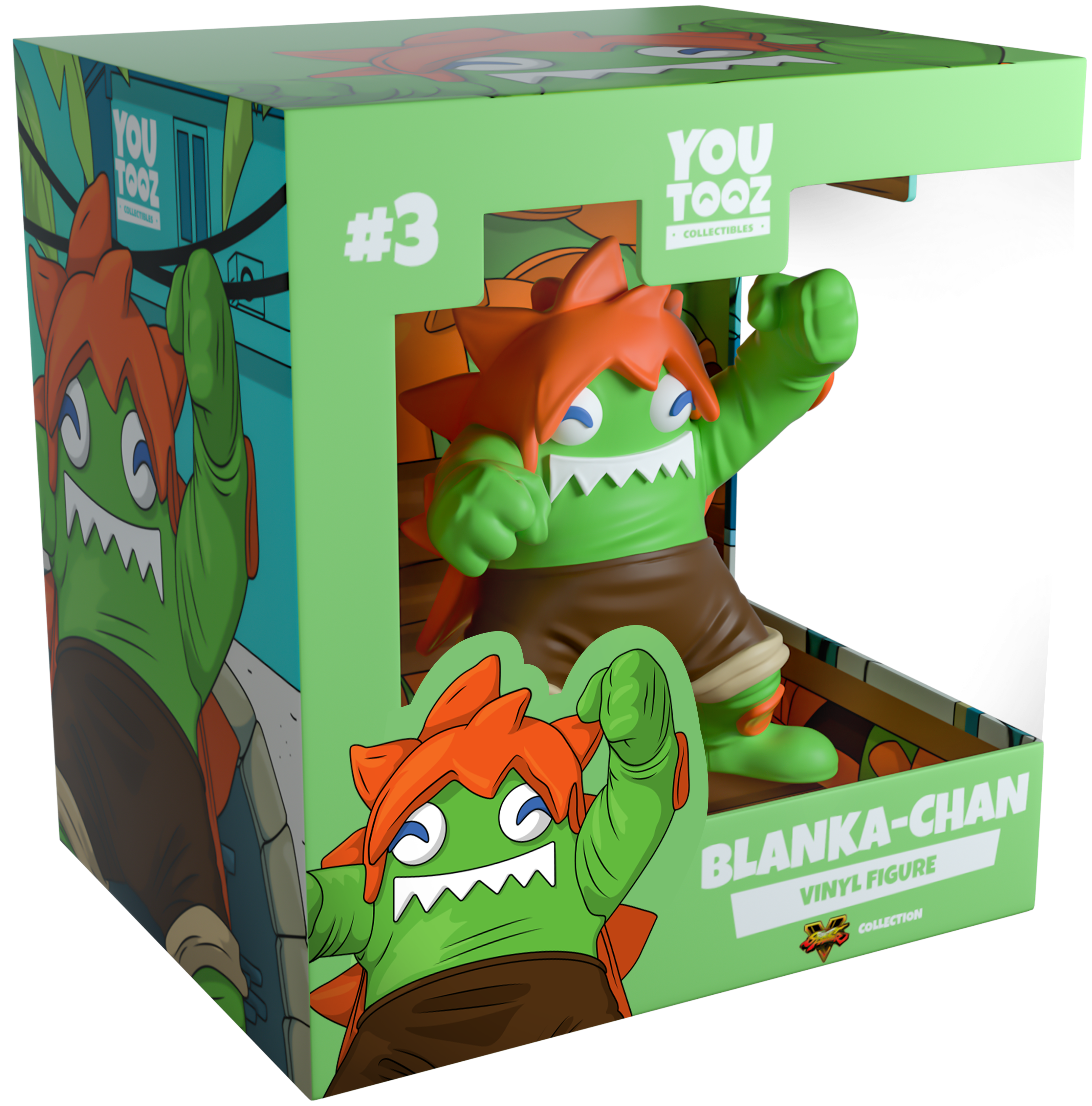 YOU TOOZ ストリートファイター ブランカちゃん フィギュア Blanka Chan – Youtooz Collectibles