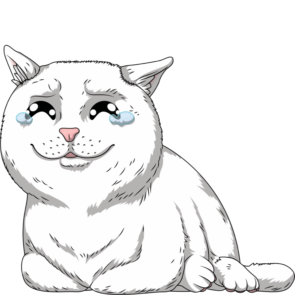 cute sad cat with tears