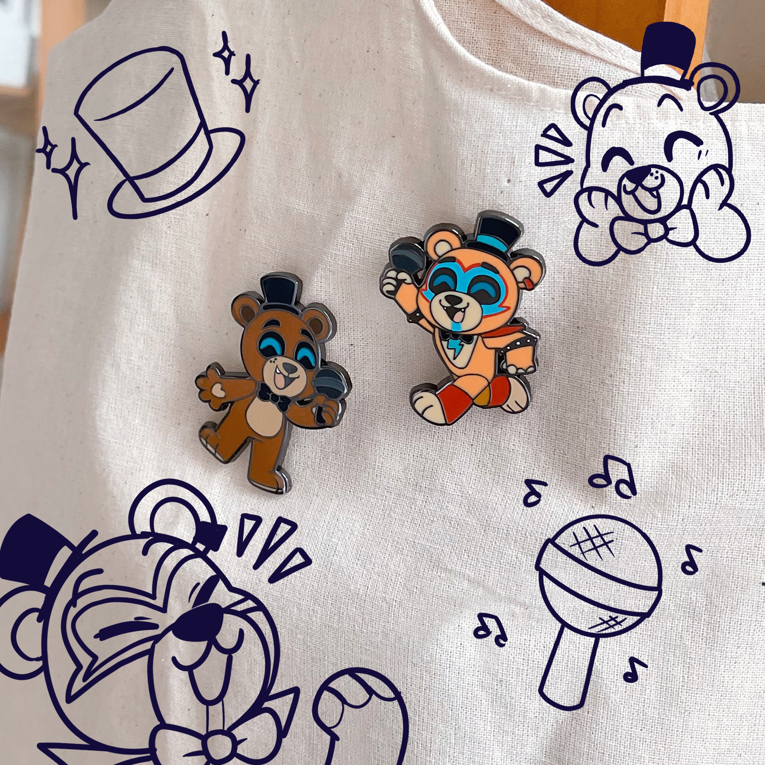 Freddy Spring Pin Glamrock Freddy Pin – Youtooz Collectibles