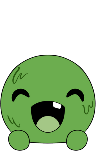 Concept of Happy Slimecicle Stickie (6in)