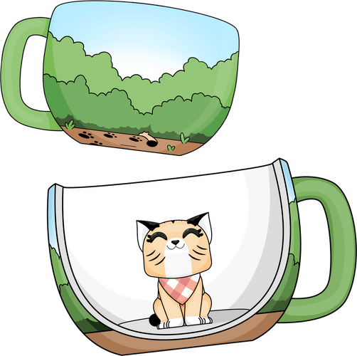Concept of Pixie Peek Mug