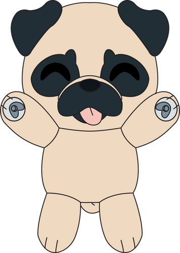 Concept of Pug Splatt Plush (9in)