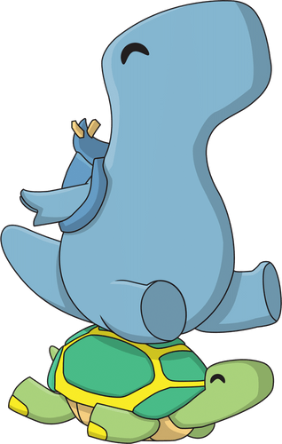 Concept of Tortoise & Dino