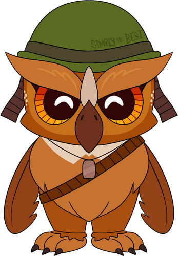 Concept of WarOwl Plush (9in)