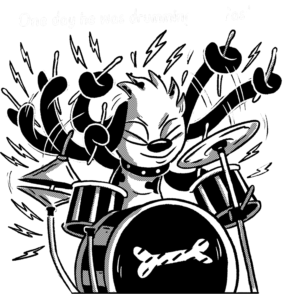 One day he was drumming SO fast…