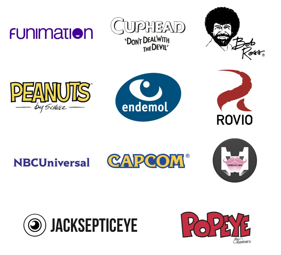 Cuphead, Bob Ross, Peanuts, Rovio, NBCUniversal, CAPCOM and many more